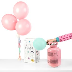 Helium tank, pink, 30 balloons