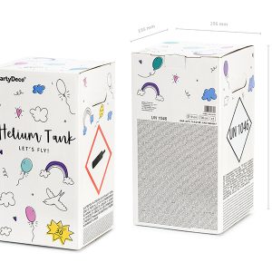 Helium tank, mint, 30 balloons