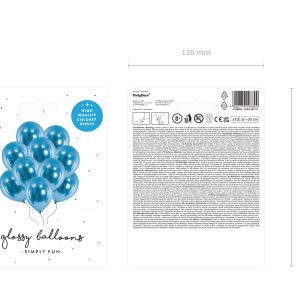 Glossy Balloons 30cm, blue (1 pkt / 10 pc.)