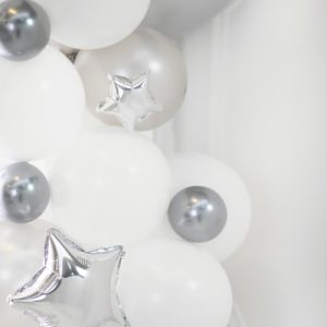 Glossy Balloons 12 cm, dark silver (1 pkt / 50 pc.)