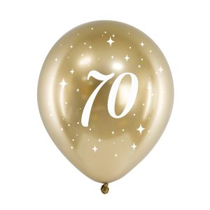 Glossy Balloons 30cm, 70, gold (1 pkt / 6 pc.)