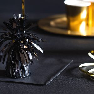 Foil balloon weight, black (1 pkt / 4 pc.)