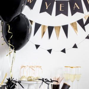 Foil balloon weight, black (1 pkt / 4 pc.)
