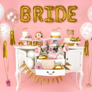 Foil balloon weight, pink (1 pkt / 4 pc.)