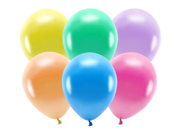 Eco Balloons 26cm metallic, mix (1 pkt / 10 pc.)