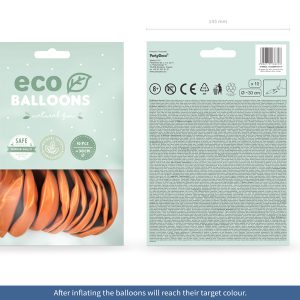 Eco Balloons 26cm metallic, orange (1 pkt / 10 pc.)