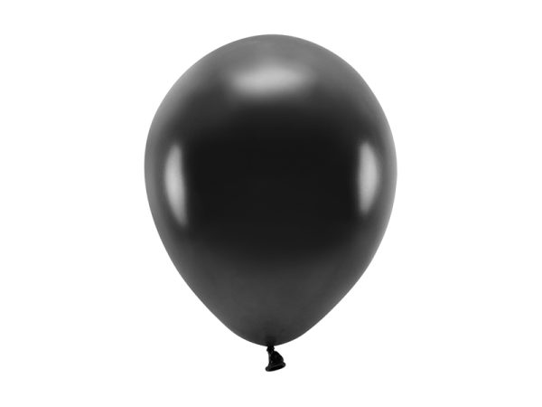 Eco Balloons 26cm metallic, black (1 pkt / 10 pc.)