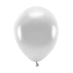 Eco Balloons 26cm metallic, silver (1 pkt / 10 pc.)