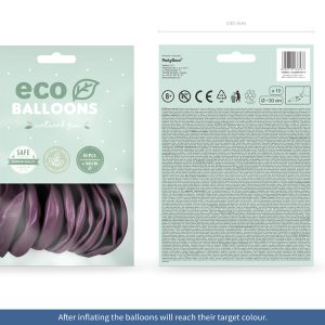 Eco Balloons 26cm metallic, deep red (1 pkt / 10 pc.)