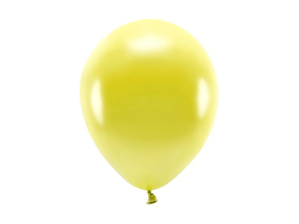 Eco Balloons 26cm metallic, yellow (1 pkt / 10 pc.)