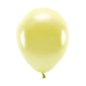 Eco Balloons 26cm metallic, light yellow (1 pkt / 10 pc.)