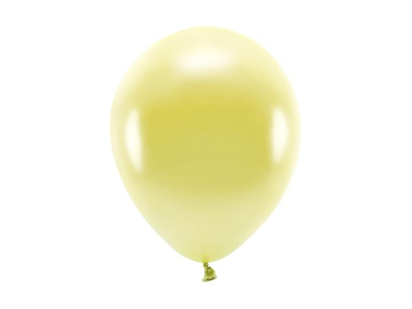 Eco Balloons 26cm metallic, light yellow (1 pkt / 10 pc.)