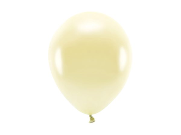 Eco Balloons 26cm metallic, straw (1 pkt / 10 pc.)