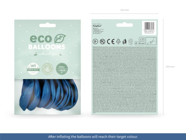 Eco Balloons 26cm pastel, blue (1 pkt / 10 pc.)