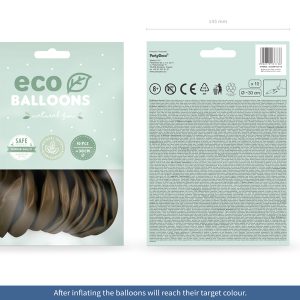 Eco Balloons 26cm pastel, brown (1 pkt / 10 pc.)