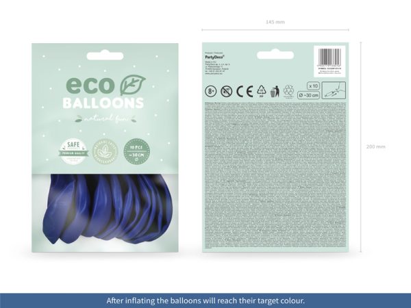 Eco Balloons 26cm pastel, navy blue (1 pkt / 10 pc.)