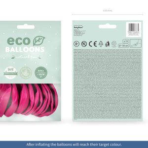 Eco Balloons 26cm pastel, fuchsia (1 pkt / 10 pc.)