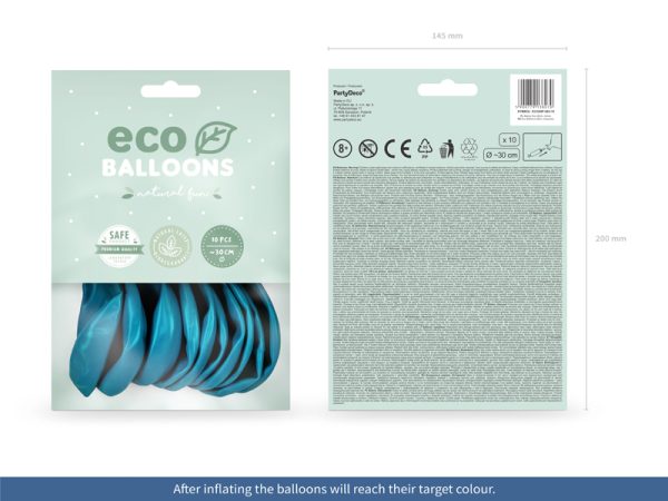 Eco Balloons 26cm pastel, turquoise (1 pkt / 10 pc.)