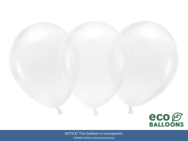 Eco Balloons 30cm, crystal clear (1 pkt / 10 pc.)