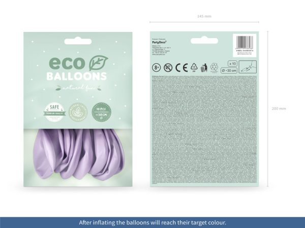 Eco Balloons 30cm metallic, lilac (1 pkt / 10 pc.)