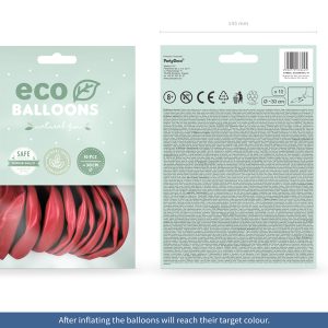 Eco Balloons 30cm metallic, light red (1 pkt / 10 pc.)