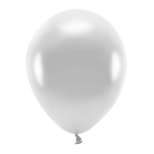 Eco Balloons 30cm metallic, silver (1 pkt / 10 pc.)