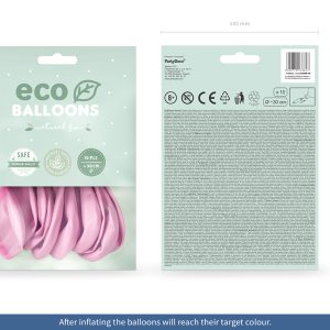 Eco Balloons 30cm metallic, pink (1 pkt / 10 pc.)