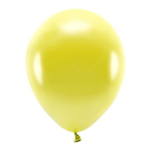 Eco Balloons 30cm metallic, yellow (1 pkt / 10 pc.)