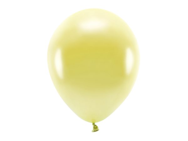 Eco Balloons 30cm metallic, light yellow (1 pkt / 10 pc.)