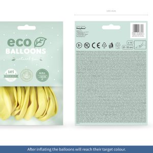 Eco Balloons 30cm metallic, light yellow (1 pkt / 10 pc.)