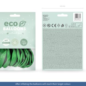 Eco Balloons 30cm metallic, green grass (1 pkt / 10 pc.)