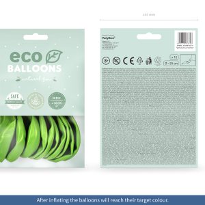 Eco Balloons 30cm metallic, green apple (1 pkt / 10 pc.)