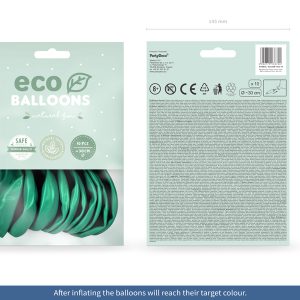 Eco Balloons 30cm metallic, dark mint (1 pkt / 10 pc.)