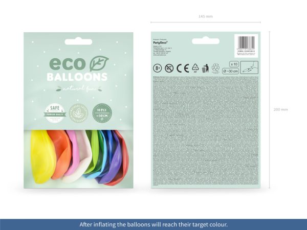 Eco Balloons 30cm pastel, mix (1 pkt / 10 pc.)