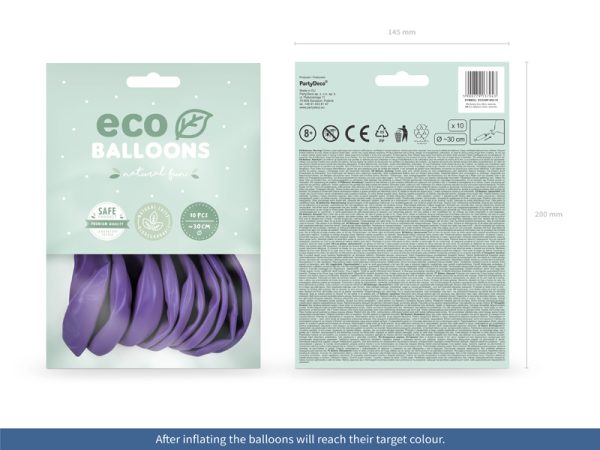 Eco Balloons 30cm pastel, lavender (1 pkt / 10 pc.)