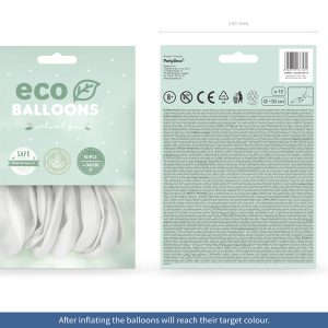 Eco Balloons 30cm pastel, white (1 pkt / 10 pc.)
