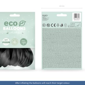 Eco Balloons 30cm pastel, black (1 pkt / 10 pc.)