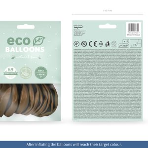 Eco Balloons 30cm pastel, chocolate brown (1 pkt / 10 pc.)