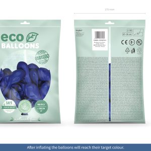 Eco Balloons 30cm pastel, navy blue (1 pkt / 100 pc.)