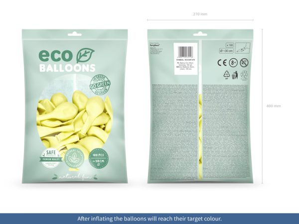 Eco Balloons 30cm pastel, cream (1 pkt / 100 pc.)