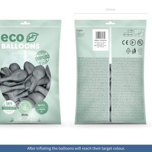 Eco Balloons 30cm pastel, grey (1 pkt / 100 pc.)