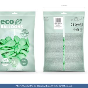 Eco Balloons 30cm pastel, mint (1 pkt / 100 pc.)