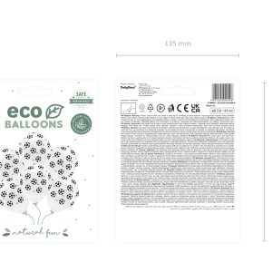 Pastel Eco Balloons 33 cm, Footballs (1 pkt / 6 pc.)