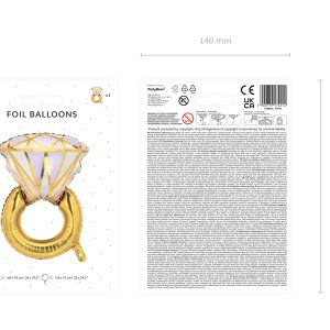 Foil balloon Ring, 60x95cm, mix