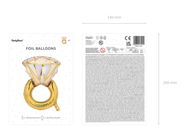 Foil balloon Ring, 60x95cm, mix