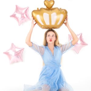 Foil balloon Crown, 52x42cm, mix
