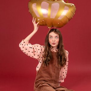 Foil balloon Crown, 52x42cm, mix