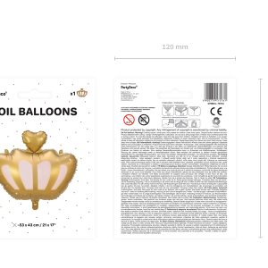 Foil balloon Crown, 52x42cm, mix