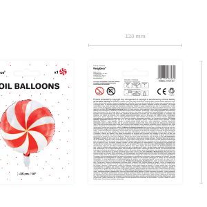 Foil balloon Candy, 35cm, red