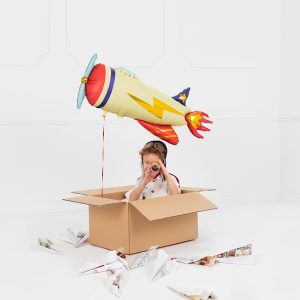 Foil balloon Plane, 91x39cm, mix